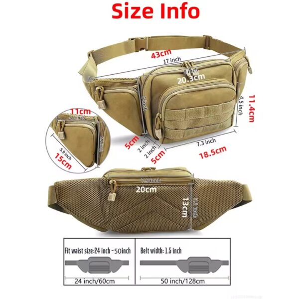 Tactical Waist Pack – Multi-Functional Outdoor Hiking & Sports Belt Bag - Image 6